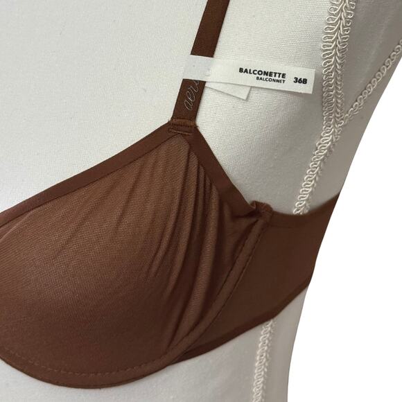 Lot of 2 NWT Aerie Smoothez Balconette Neutral Bra Unlined Sheer Underwire 36B - Picture 12 of 12